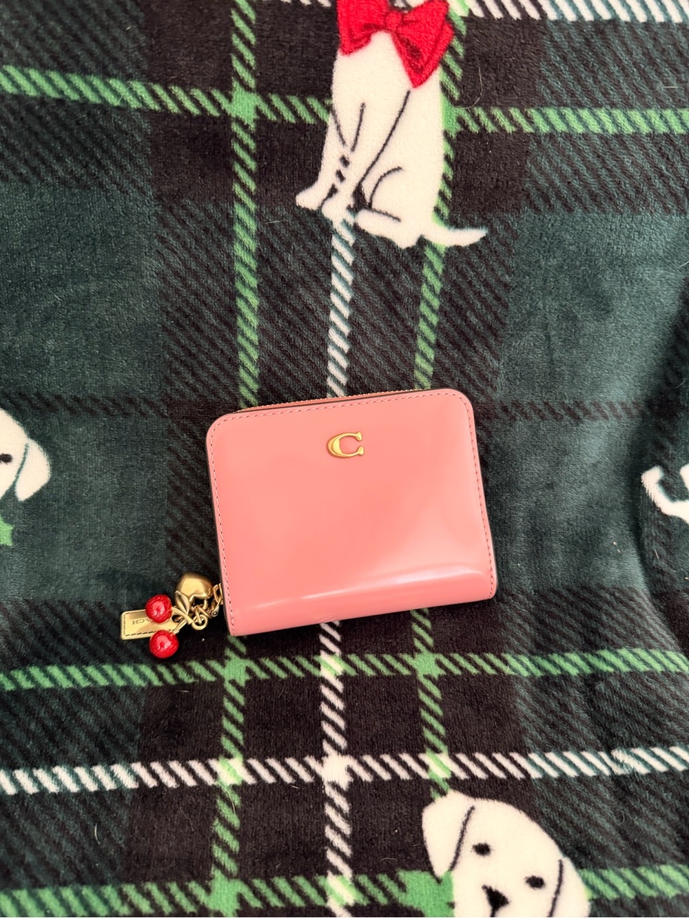 Coach Peony Leather Zip Wallet with Charms
